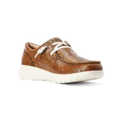 Ariat Women's Brown Floral Embossed Hilo -The Casual Step Sales Store 10042508 medial