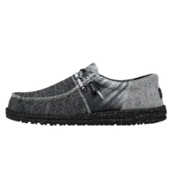 Heydude Hey Dude Men's Wally Sox TriFans Black -The Casual Step Sales Store 112563362 WALLYSOX TRIFANSBLACKANDSILVER