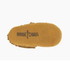 Taupe Suede Infant Minnetonka Moccasin -The Casual Step Sales Store 1167 3