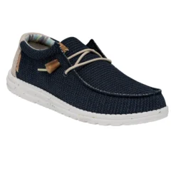 Heydude Hey Dude Men's Wally Eco Sox Orion Blue -The Casual Step Sales Store 40008 4MT WALLYSTRETCH ORIONBLUE RIGHTANGLE