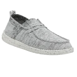 Heydude HEY DUDE WALLY HALO STONE WHITE -The Casual Step Sales Store 40014 1KA WALLYHALO STONEWHITE RIGHTANGLE