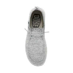 Heydude HEY DUDE WALLY HALO STONE WHITE -The Casual Step Sales Store 40014 1KA WALLYHALO STONEWHITE RIGHTTOP