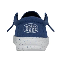Heydude Hey Dude Wally Toddler Slub Canvas True Blue -The Casual Step Sales Store 40029 428 WALLYTODDLERSLUBCANVAS TRUEBLUE RIGHTBACK