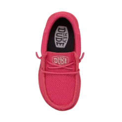 Heydude Hey Dude Toddler Funk Monochrome Electric Pink -The Casual Step Sales Store 40030 6QQ WALLYTODDLERFUNKMONO ELECTRICPINK RIGHTTOP