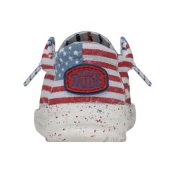 Heydude Hey Dude Wally Toddler Patriotic Stars & Stripes -The Casual Step Sales Store 40031 9C8 WALLYTODDLERPATRIOTIC STARSANDSTRIPES LEFTBACK