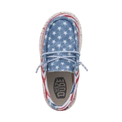 Heydude Hey Dude Wally Toddler Patriotic Stars & Stripes -The Casual Step Sales Store 40031 9C8 WALLYTODDLERPATRIOTIC STARSANDSTRIPES LEFTTOP