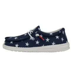 Heydude Hey Dude Youth Wally American Flag -The Casual Step Sales Store 40046 9CW WALLYYOUTHPATRIOTIC AMERICANFLAG LEFTSIDE
