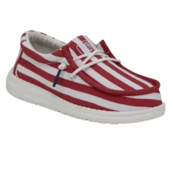 Heydude Hey Dude Youth Wally American Flag -The Casual Step Sales Store 40046 9CW WALLYYOUTHPATRIOTIC AMERICANFLAG RIGHTANGLE