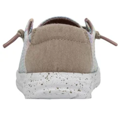 Heydude Hey Dude Wendy Youth Stretch Aurora White -The Casual Step Sales Store 40111 9BI WENDYYOUTHSTRETCH AURORAWHITE LEFTBACK