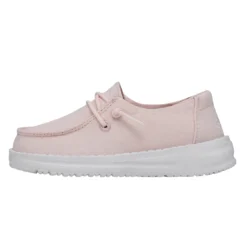 Heydude Hey Dude Wendy Toddler Slub Canvas Pink -The Casual Step Sales Store 40144 680 WENDYTODDLERSLUBCANVAS PINK LEFTSIDE