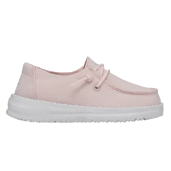 Heydude Hey Dude Wendy Toddler Slub Canvas Pink -The Casual Step Sales Store 40144 680 WENDYTODDLERSLUBCANVAS PINK RIGHTSIDE
