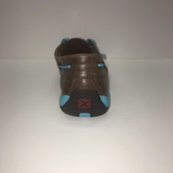 WE Exclusive ~ Twisted X Women's Blue Tooled Barbwire Moc -The Casual Step Sales Store IMG 3862 scaled