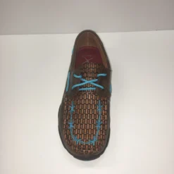 WE Exclusive ~ Twisted X Women's Blue Tooled Barbwire Moc -The Casual Step Sales Store IMG 3864 scaled