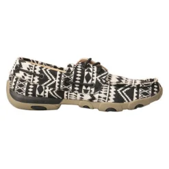 Twisted X Women's Black And White Aztec Mocc -The Casual Step Sales Store WDM0112 RT 510x700 510x700 1