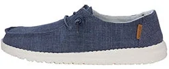 Heydude Hey Dude Chambray Navy & White Wendy Shoes -The Casual Step Sales Store WENDY CHAMBRAY NAVY WHITE 01 900x ce8dd6c7 7ac4 489b 851c dcc860c9bc0e