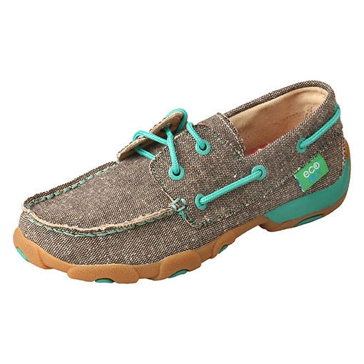 Twisted X Youth Dust & Turquoise ECO Driving Moc 1 Twisted X Youth Dust & Turquoise ECO Driving Moc